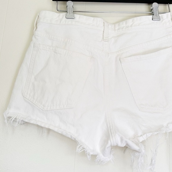 MADEWELL Relaxed Denim Shorts Raw Hem White 29 - Picture 4 of 7